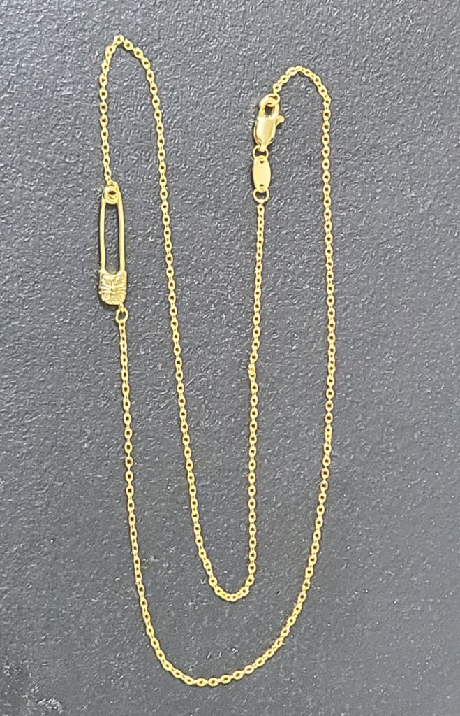 크롬하츠 세이프티핀 디자인 목걸이 체인 (새상품)--3