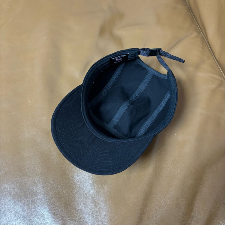 슈프림 캠프캡 모자 박스로고 왁스드 코튼 블랙--5