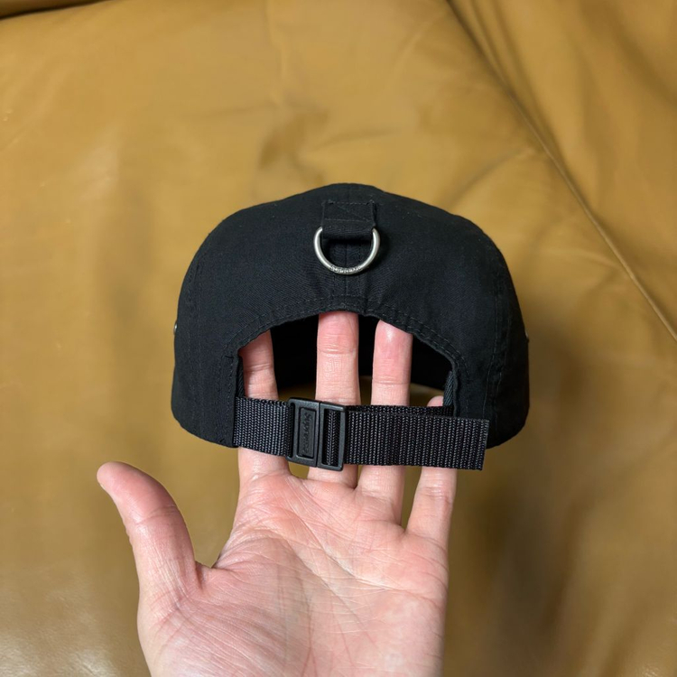 슈프림 캠프캡 모자 박스로고 왁스드 코튼 블랙--6