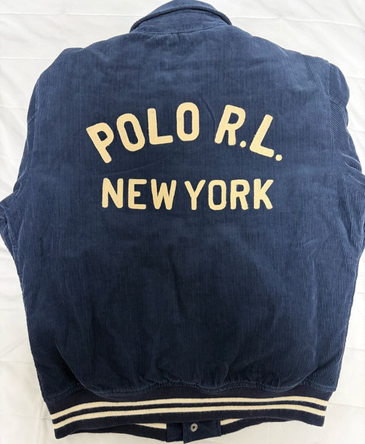 폴로 코듀로이 레터자켓 M 새상품 판매합니다--1