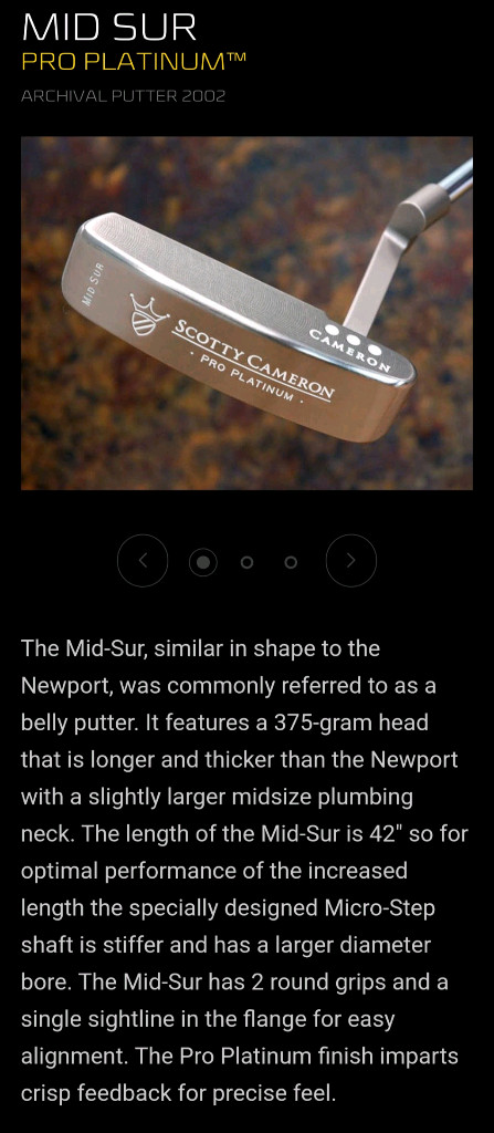 초레어템) Scotty Cameron 스카티카메론 프로 플래티넘 MID SUR 미드서 브룸스틱 퍼터 이미지