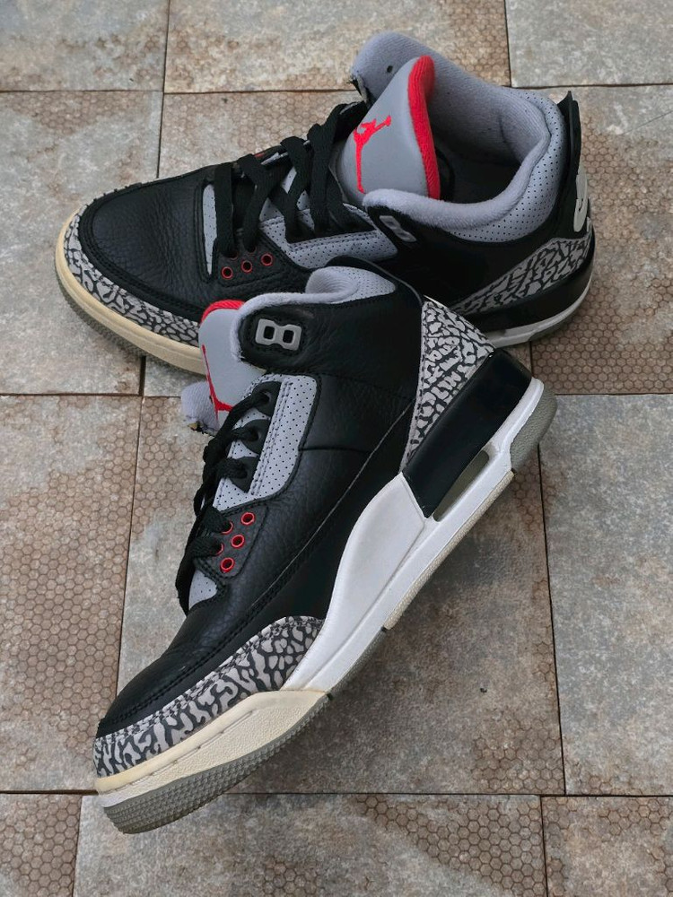 (250)나이키 에어 조던 3 블랙 시멘트 스니커즈 운동화 이미지