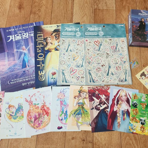 디즈니 겨울왕국 엽서 스티커 비공굿