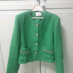 (55 free) 샤틴 체인장식 트위드 자켓