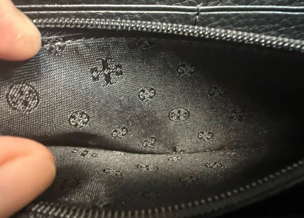 정품)토리버치 하퍼 장지갑 블랙--4