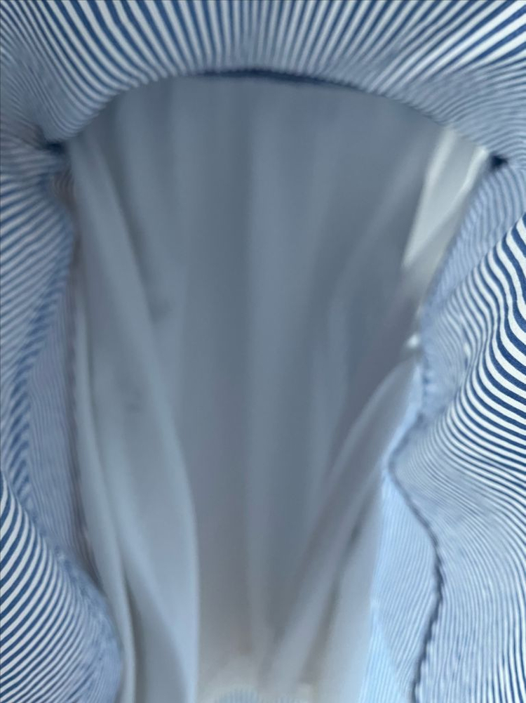 쥬크 블루 스트라이프 셔츠 원피스--2