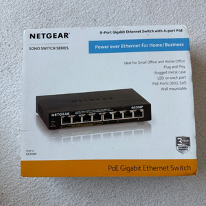 NETGEAR GS308P PoE Gigabit Switch (8포트 기가비트 이더넷 스위치 / 4포트 PoE)