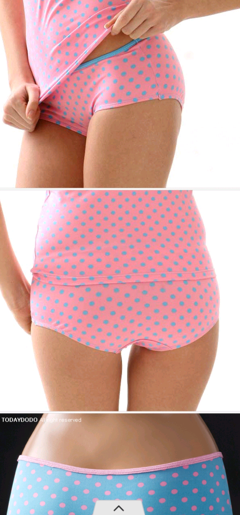 러블리 핑크 토트무늬 스판 팬티 90S 이미지