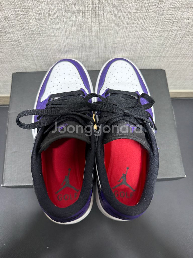 [A급/풀구성] 조던1 로우 코튼 퍼플 250 판매--3