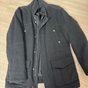 보스 휴고 보스 울해링본 자켓 차콜 블랙