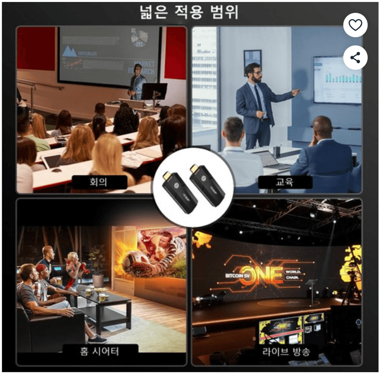 HD 4K 무선 HDMI 송신기 수신기 동글 키트 익스텐더 무선 HDMI 송수신기--4