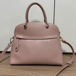 훌라 Furla 파이퍼백 미디움 핑크 아이보리 이미지