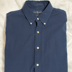 폴로 랄프로렌 클래식핏 시어서커 네이비 셔츠 (딥네이비 포니)