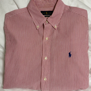 폴로 랄프로렌 시어서커 스트라이프셔츠 레드