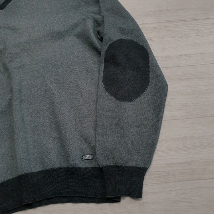 아르마니 꼴레지오니 그레이색상 울실크혼방 니트--3