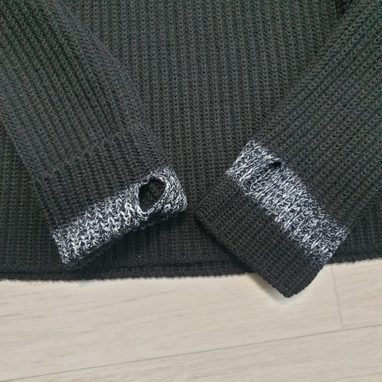 아르마니 꼴레지오니 터틀넥 헤비울 니트 103사이즈--4