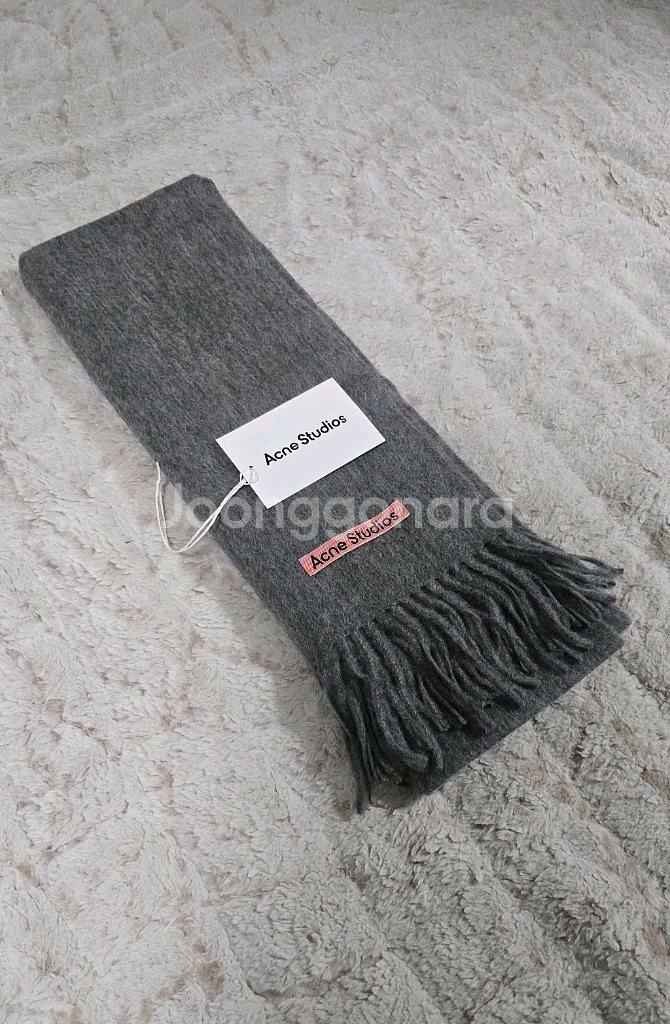 아크네 스튜디오 캐나다 뉴 오버사이즈 울 머플러 목도리 그레이멜란지--1