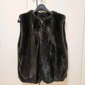 타임 밍크조끼 마호가니 휘메일 프리사이즈