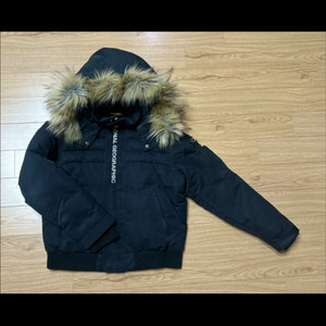 내셔널지오그래픽 오리털 패딩블랙점퍼 키즈용