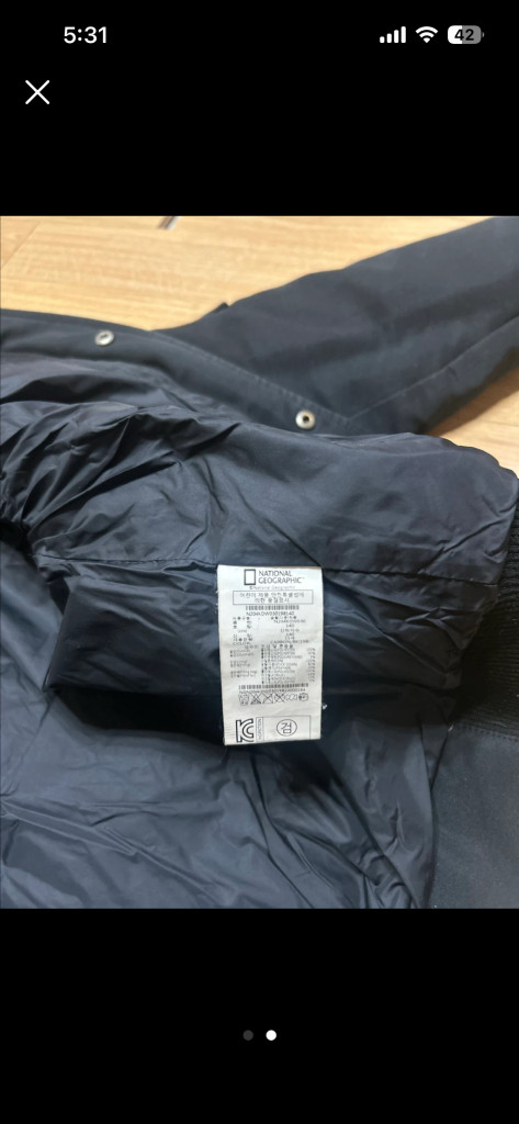 내셔널지오그래픽 오리털 패딩블랙점퍼 키즈용--1