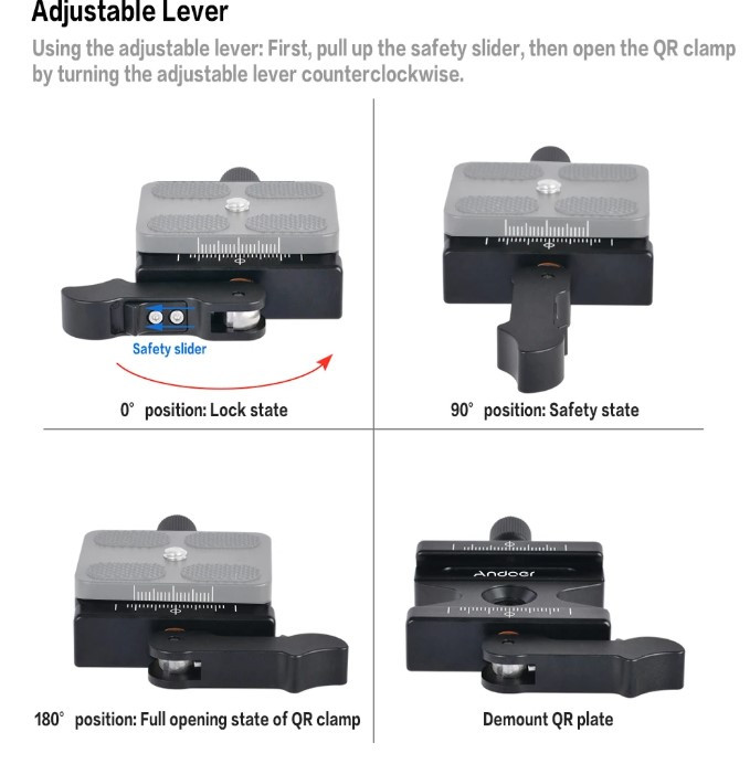 [Andoer] 삼각대 퀵릴리스 클람프 CL-50LS--2
