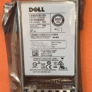 Dell 서버용 SAS SSD HGST 12G 800GB eMLC HUSMM1680ASS204 Gen13 기업용 이미지