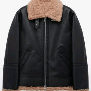 [ 실사존재/25.12구매 ] 도프제이슨 블랙베이지 무톤 자켓 L 무스탕 이미지