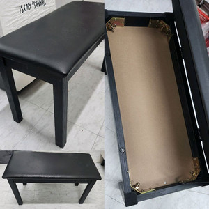 피아노 연습용 수납쿠션 가죽 의자