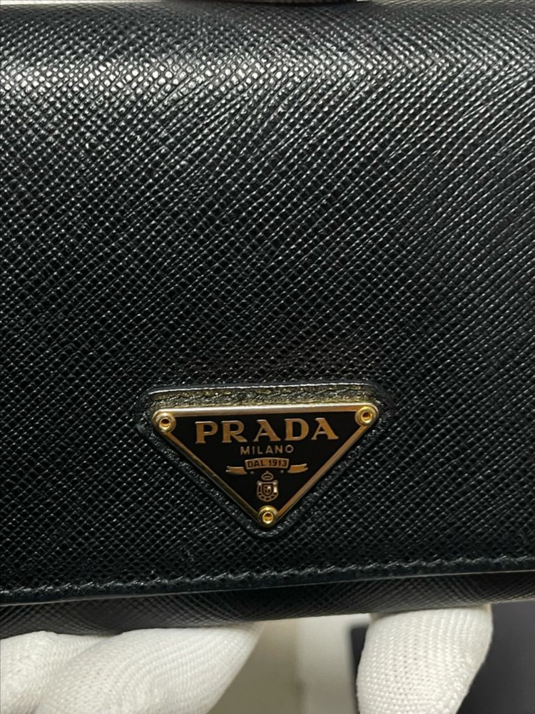[풀구성] 프라다 사피아노 삼각로고 금장 장지갑 [os]--6
