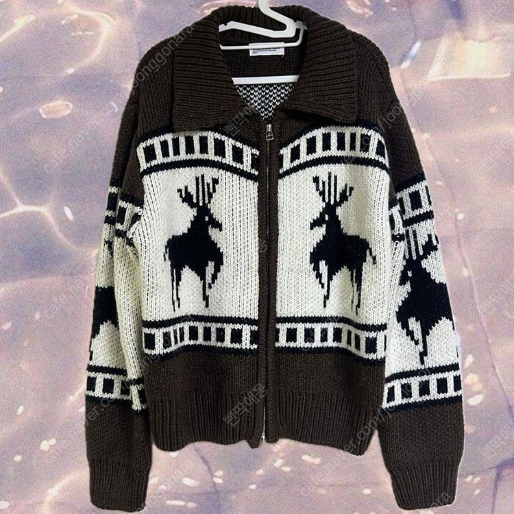 파르티멘토 코위찬 니트 집업 가디건 브라운--6