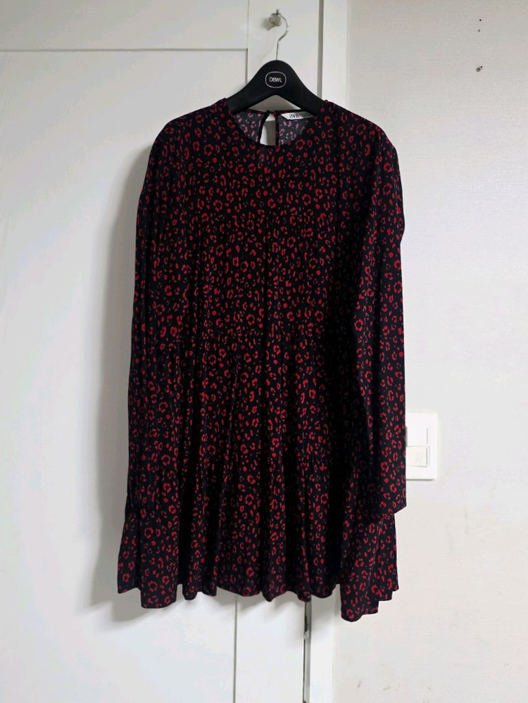 ZARA 자라 레오파드 플레어 원피스--3