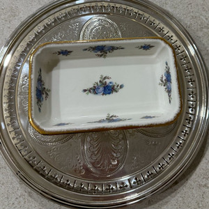 영국로얄 알버트 문라이트 로즈 직사각 접시 이미지