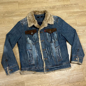 에드윈 빈티지 웨스턴 쉐르파 누빔 데님 양털 청자켓 (95-100)