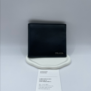 프라다 비텔로 메탈 로고 반지갑 블랙 이미지