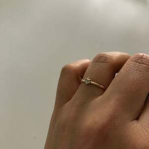 14k 러프다이아 반지 9호 상태 좋음 이미지