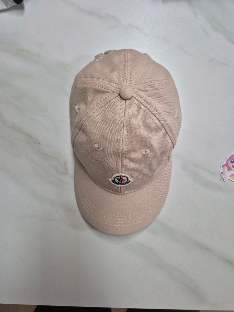 몽클레어 연핑크 키즈 캡(m사이즈)--4