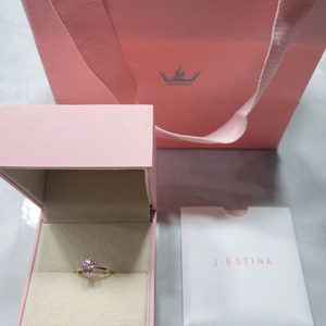 제이에스티나 핑크몬드925반지(미사용풀구성) 이미지