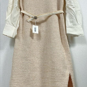 한섬팸셀 마인 허리벨트 니트원피스 새제품