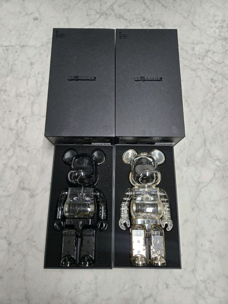 베어브릭 오디오 스피커 400% 스모크, 클리어 세트--1