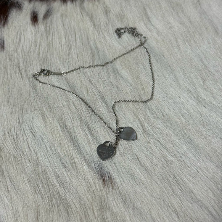 티파니앤코 리턴 투 티파니 더블 하트 실버 목걸이 판매합니다.--1