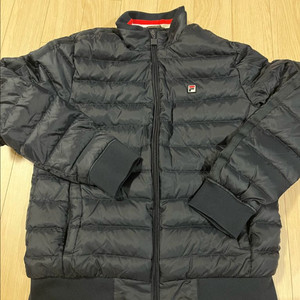 휠라 오리털 패딩 점퍼 M 블랙(92)