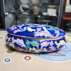 중국 빈티지 도자기 분채 합(인주합)