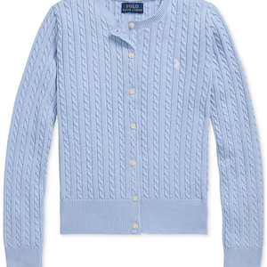 폴로 걸즈 코튼 케이블 가디건 L사이즈 새상품