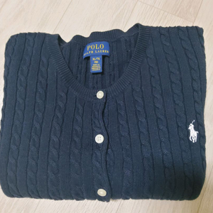 폴로 랄프로렌 걸즈 케이블 가디건 XL 헌터네이비