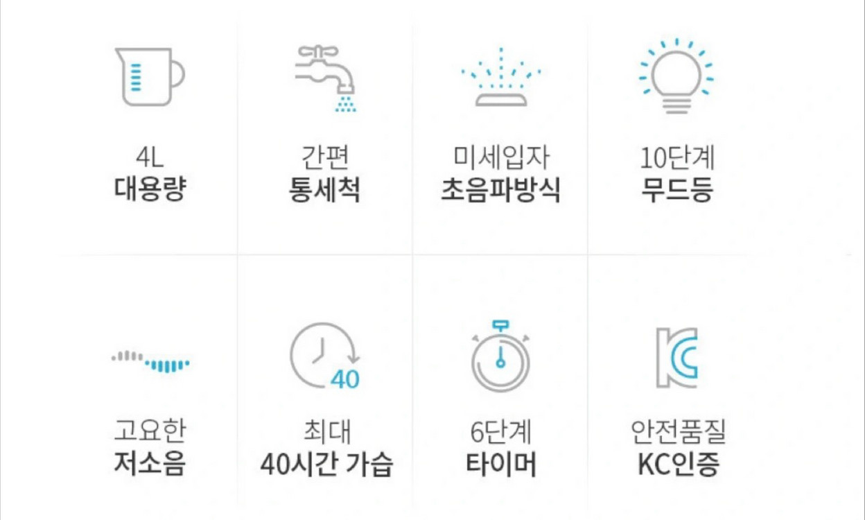 (개봉테스트)주파집 SOOPIA 프리미엄 초음파 가습기 4L 이미지
