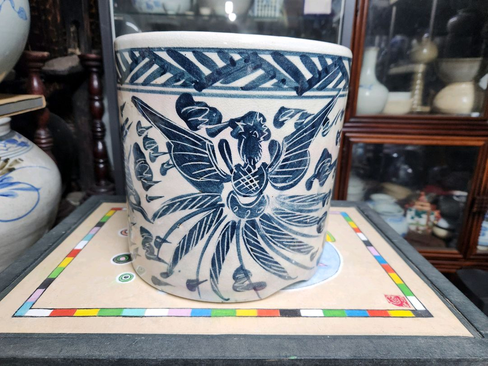 일본 도자기 지통--2