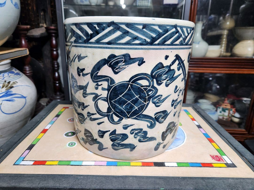 일본 도자기 지통--3