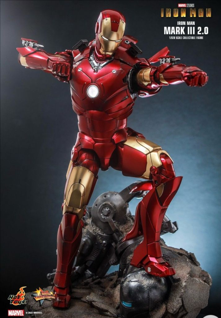 1/6 핫토이 아이언맨 마크3 2.0 스페셜 버전 미개봉--2