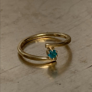 Avon 빈티지 그린 포인트반지