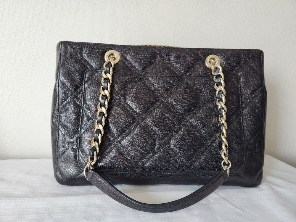 메트로시티 캐비어 퀼팅 빅로고체인가방 숄더백--2